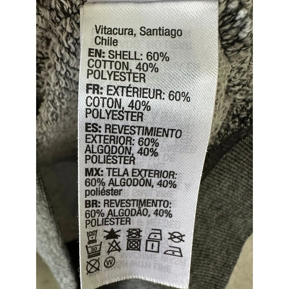 Roxy Heathered Gray Trippin Hoodie Zip Up Pockets Lightweight Sweater Jacket M - Image 7