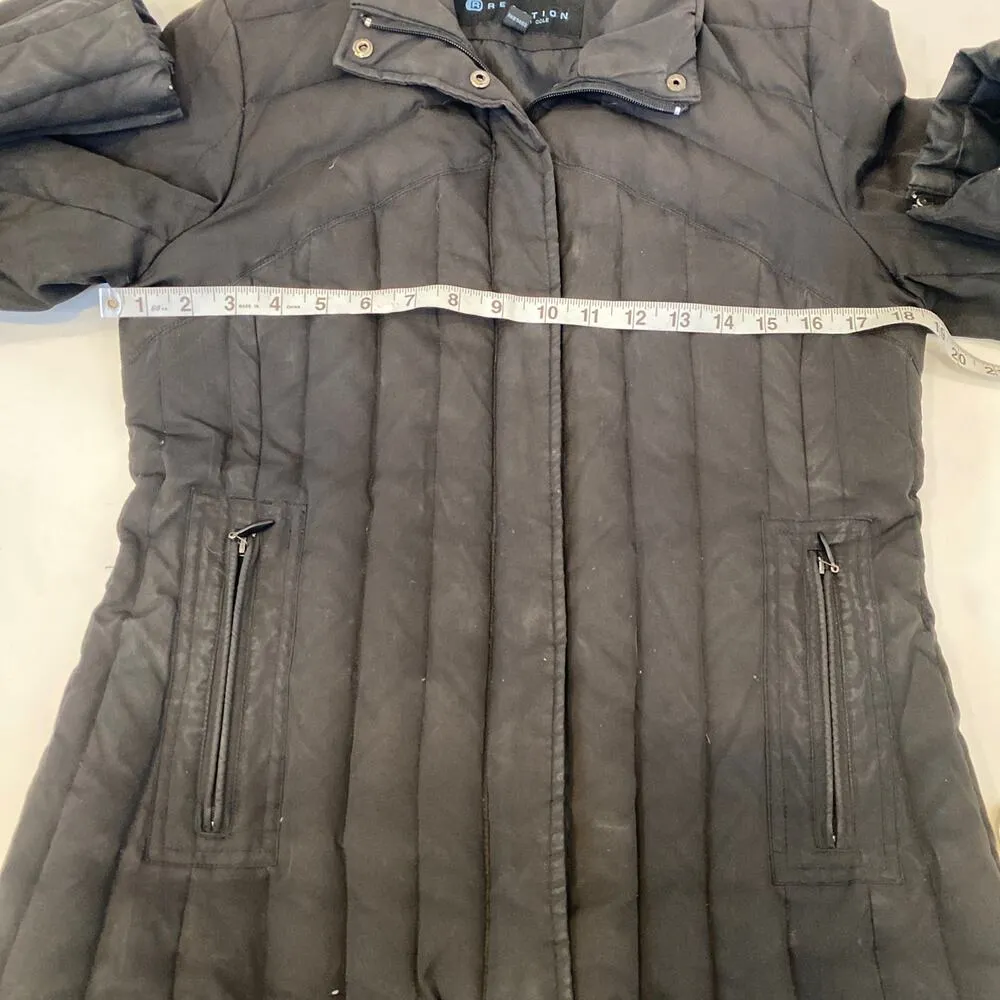 Reaction Kenneth Cole Black Down Puffer Jacket Sz Sm Polyester - Image 12