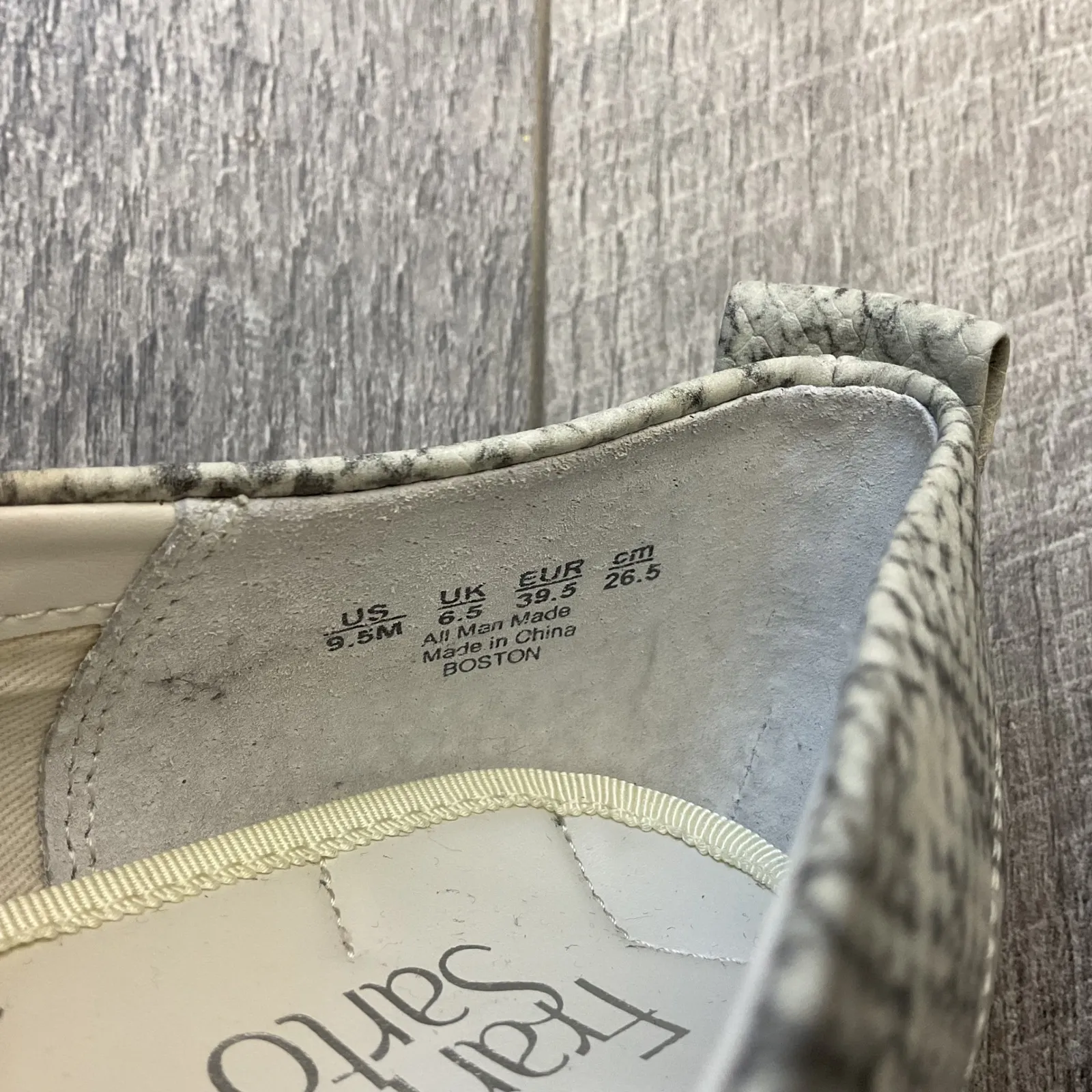 Franco Sarto Women's 9.5M Boston Snakeskin Print Leather Slip On Loafers Shoes - Image 8