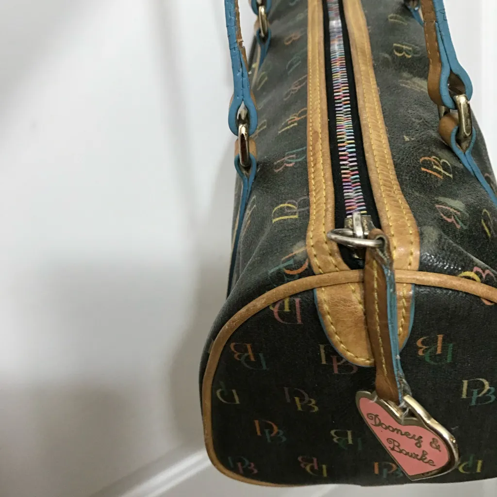 Dooney & Bourke Vintage Rainbow Barrel Bag y2k - Image 8