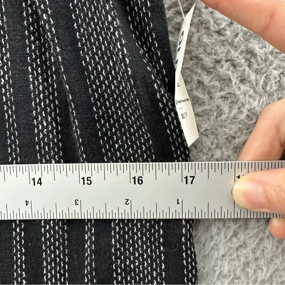 NWT Old Navy Sleeveless Linen‎ Blend Shift Dress Black White Women's XS - Image 8