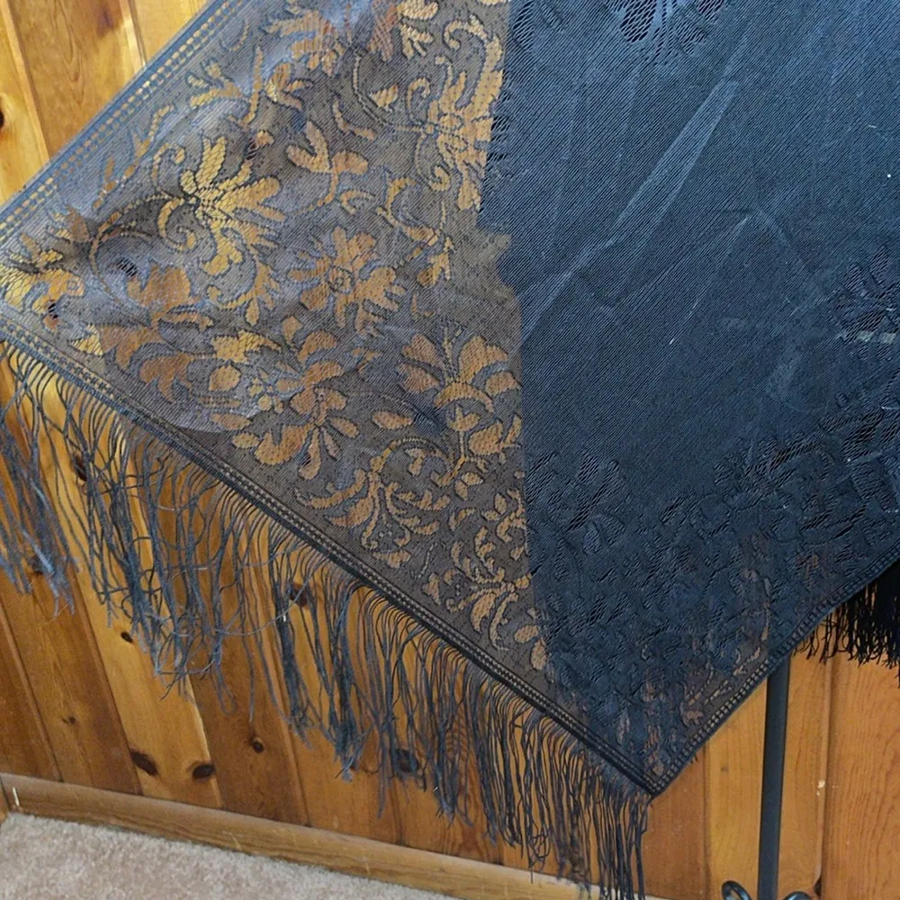 Just be black western floral see through cardigan one size lace top country - Image 2