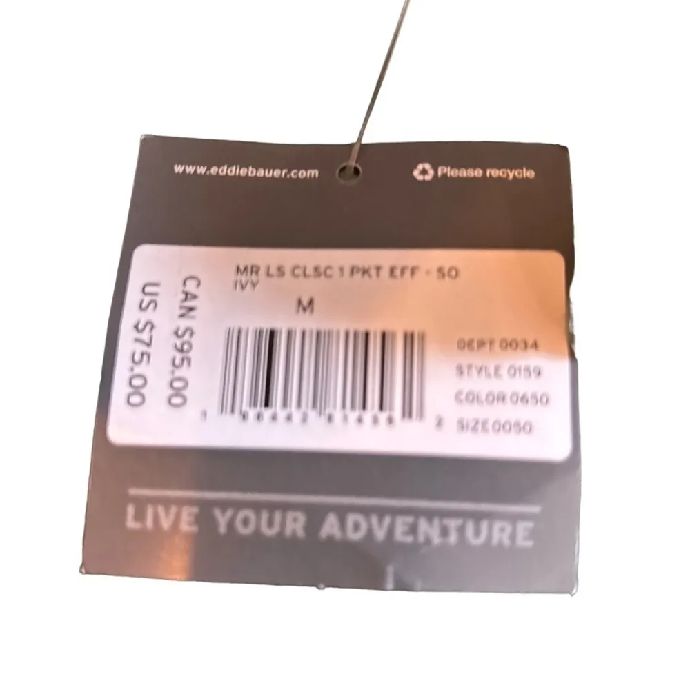 Eddie Bauer‎ green  Long Sleeve Button Down Shirt Size M - Image 9