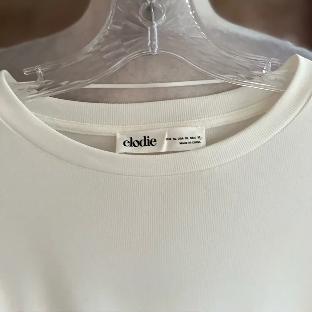 Elodie Nordstrom Bodysuit Ribbed Long Sleeve Ivory  NWOT XL Crewneck Knit - Image 4