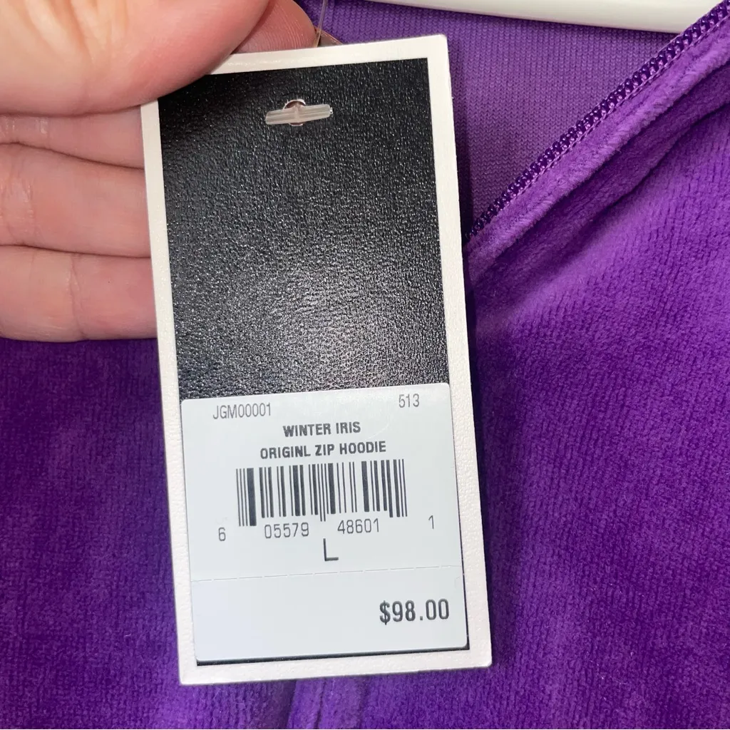 NWT Juicy Couture Purple Velour Hoodie - Image 5