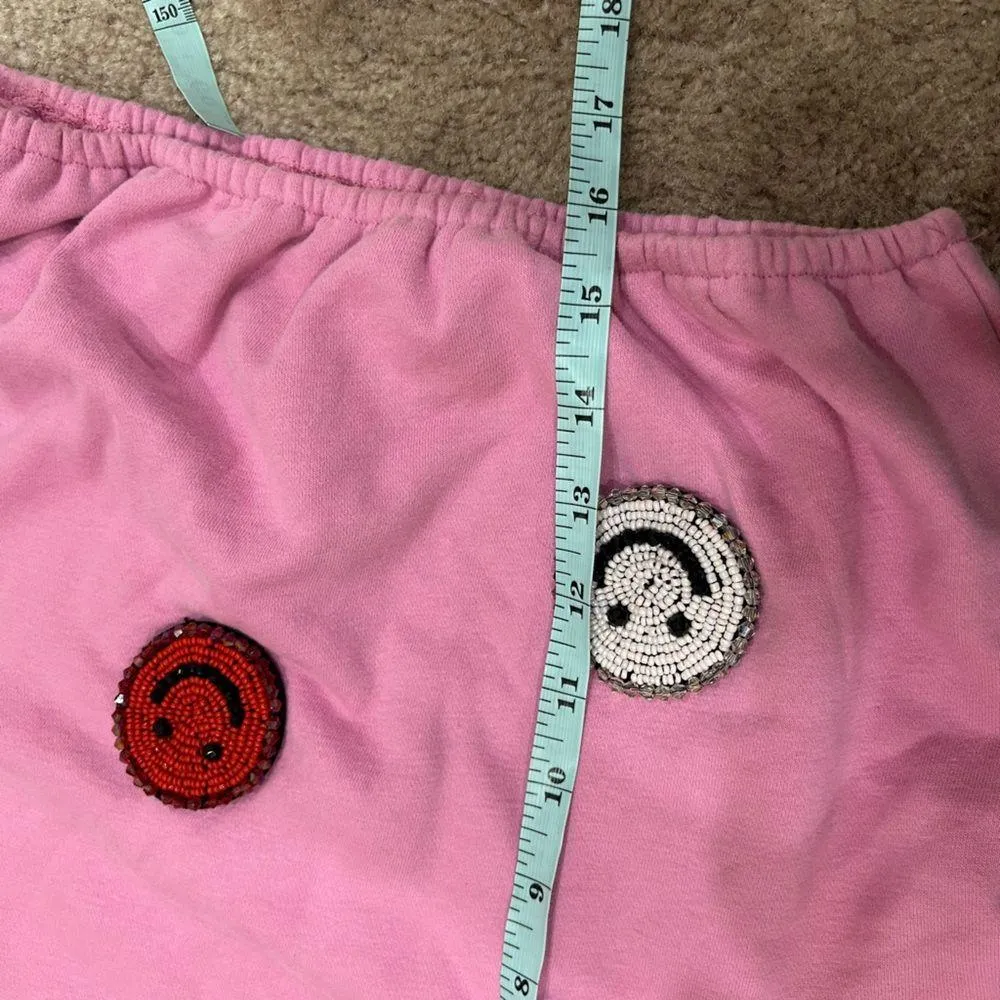 Queen of Sparkles 3D Smiley Set Skort and Top Pink - Image 6