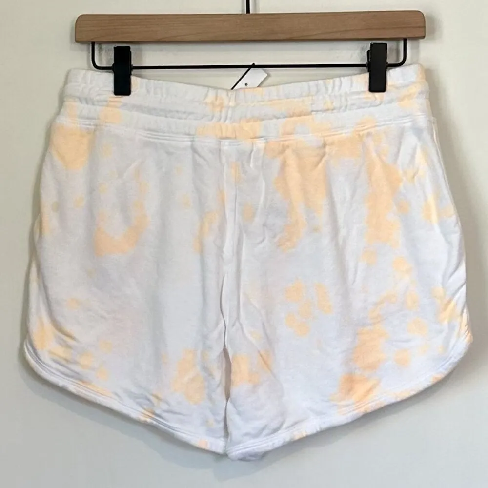 NWT Sundry Drawstring Waist Terry Sweat Shorts White Orange Cream Tie Dye - 2(M) - Image 8