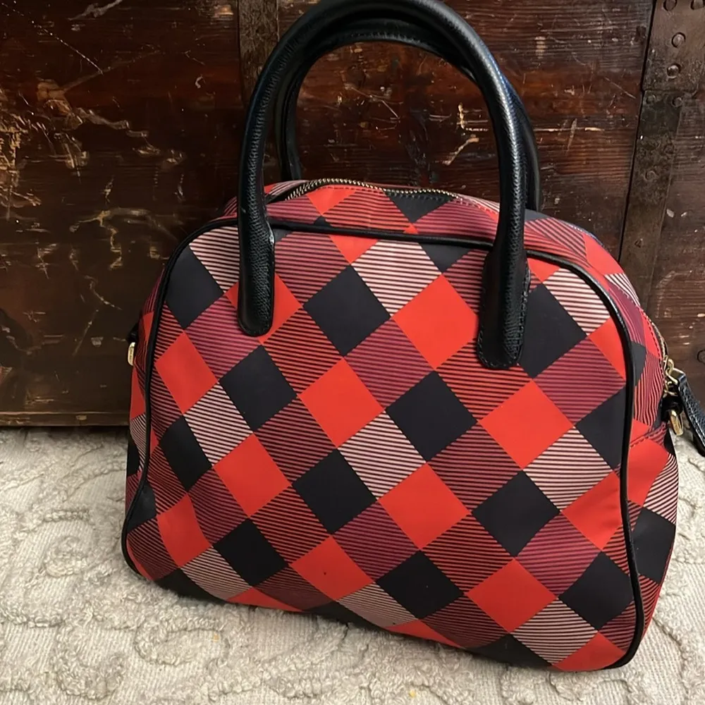 Vera Bradley Buffalo Check Bowling Bag 12"x10"x5" - Image 2