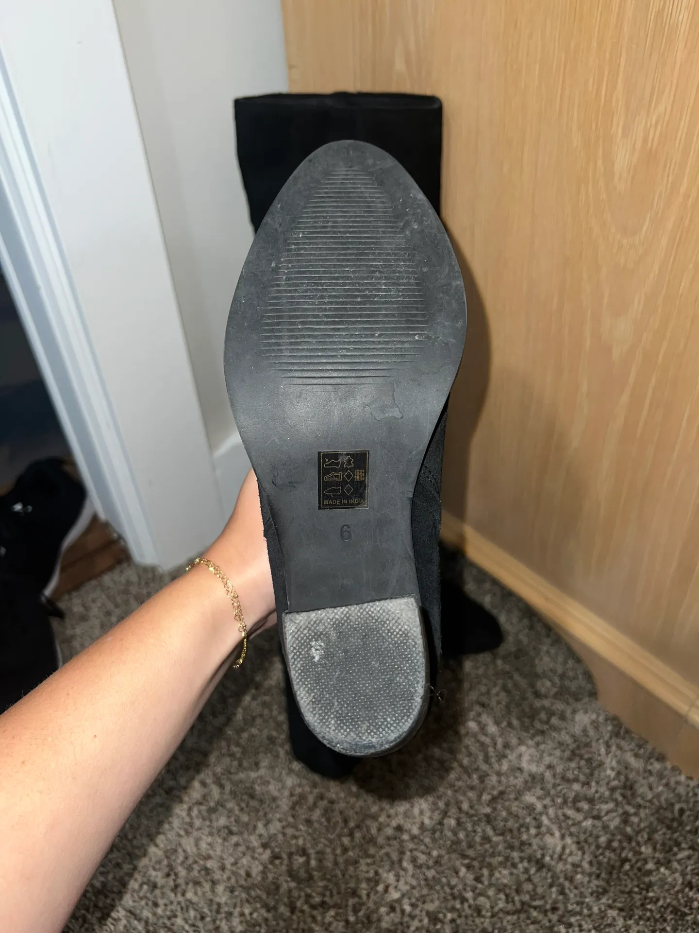 Knee High Black Heel Boots - Image 4