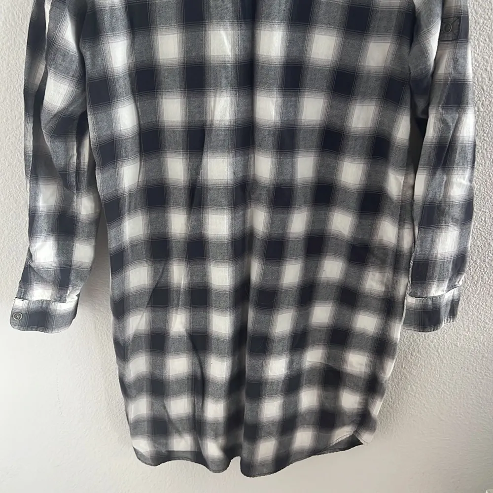 Club Monaco Flannel Plaid Shirt Dress 100% Cotton 2 - Image 6