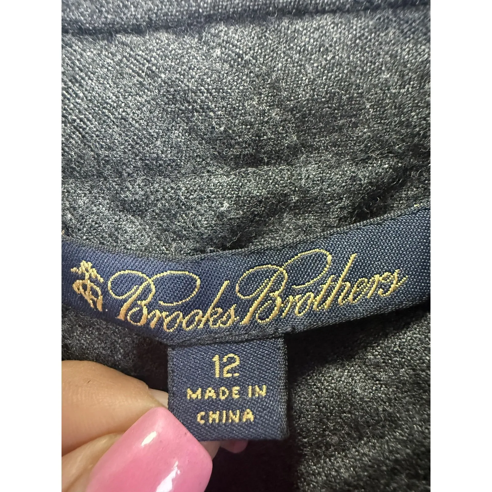 Brooks Brothers Jacket Womens 12 Gray Hooded Quilted Puffer Full Zip Winter Coat - Image 2