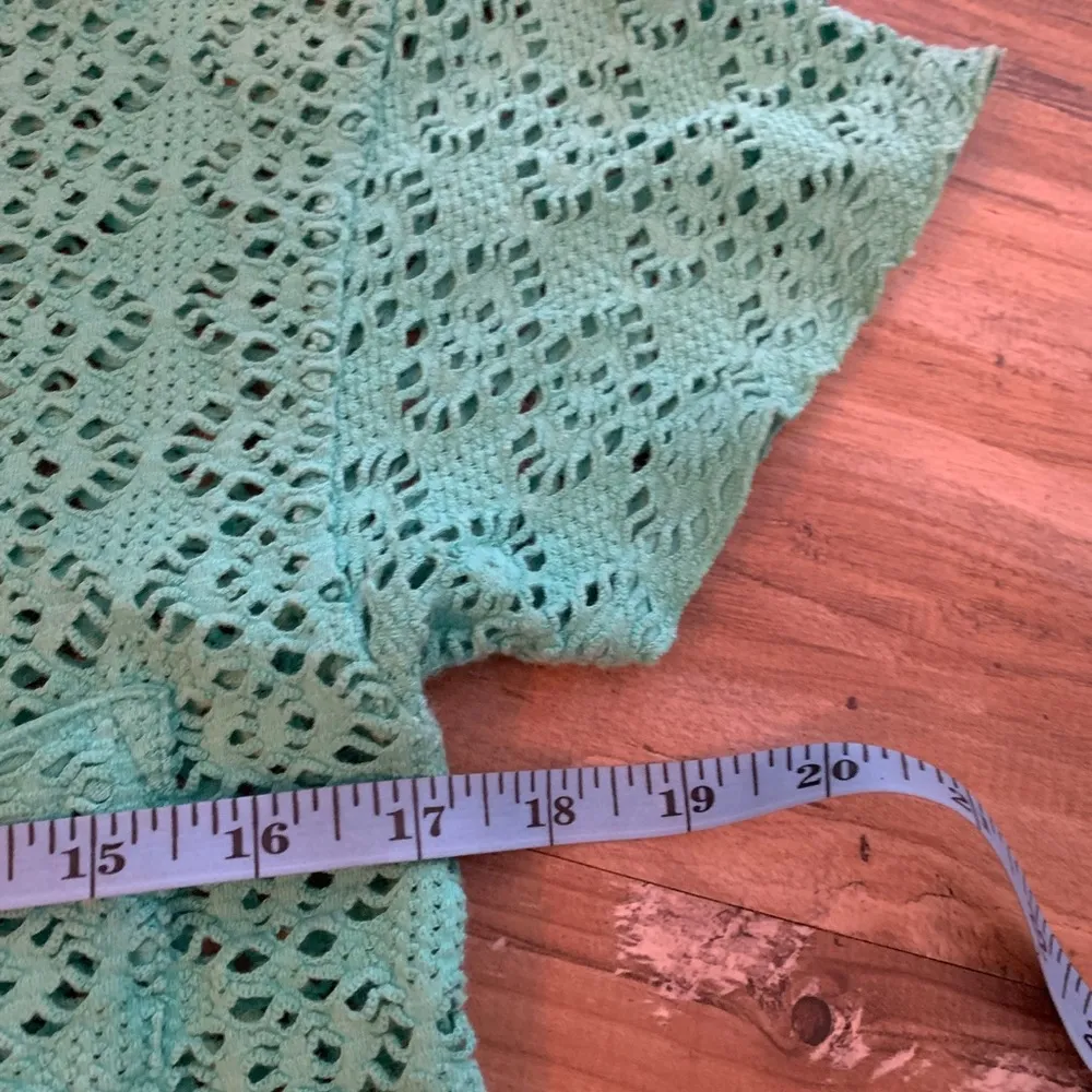 Free People Beach Crochet Mint Swim Cover Up Tunic Women’s Size XS X-Small EUC - Image 8