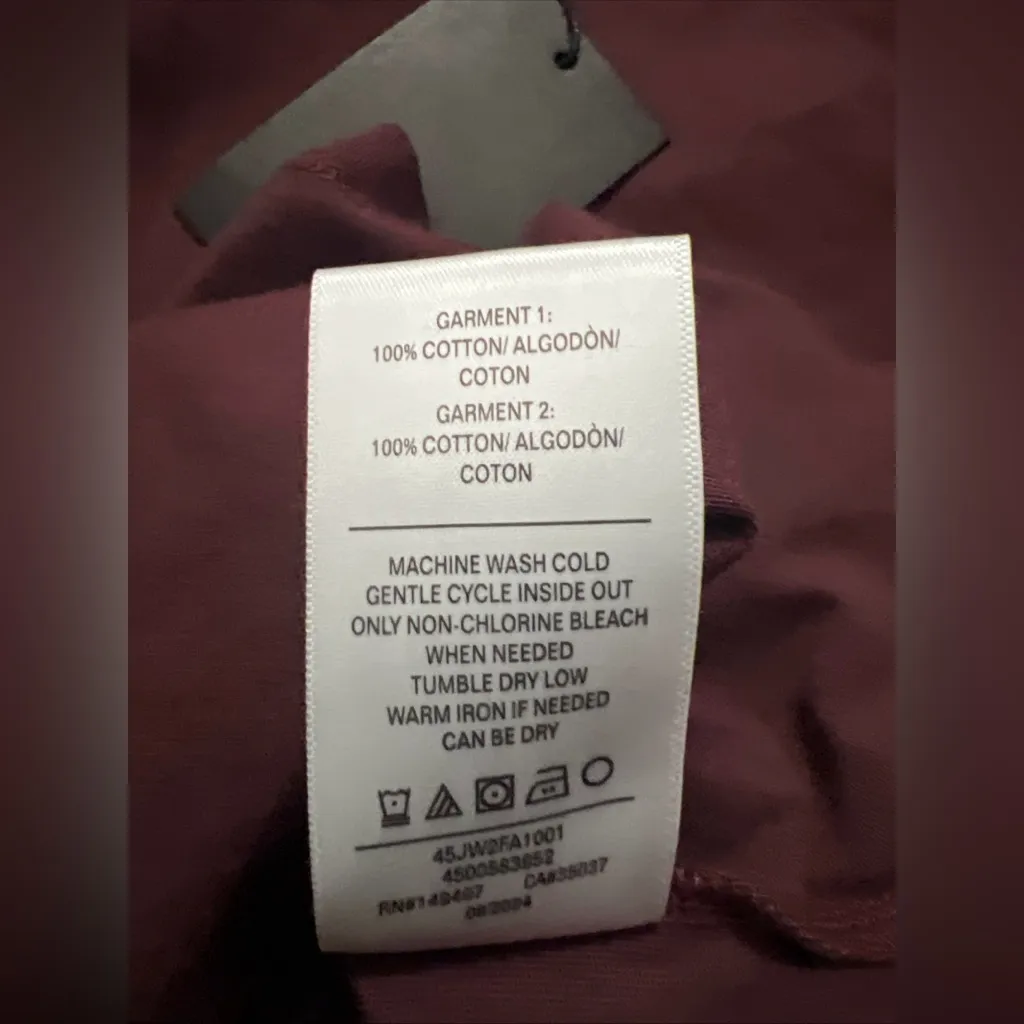 Joe’s Jeans Burgundy Ruffle Shoulder Top - Image 3