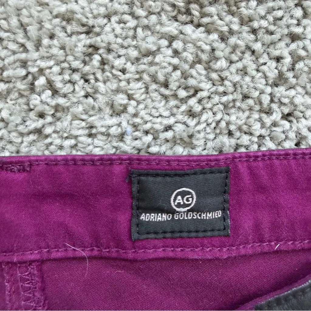 AG Adriano Goldschmied Legging Super Skinny Brown Coated Leatherettes Size 28 - Image 5