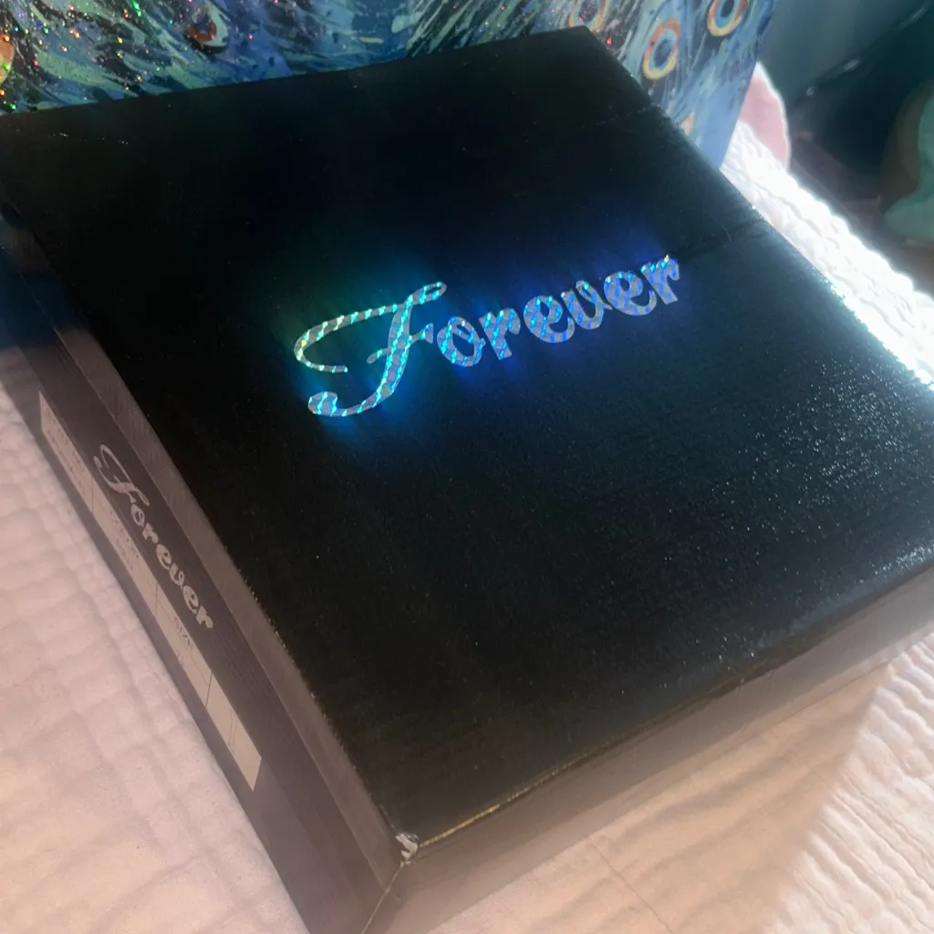 New Red Stretchy Over The Knee Thigh High Boot Gold Studded Stiletto High Heel - Image 10