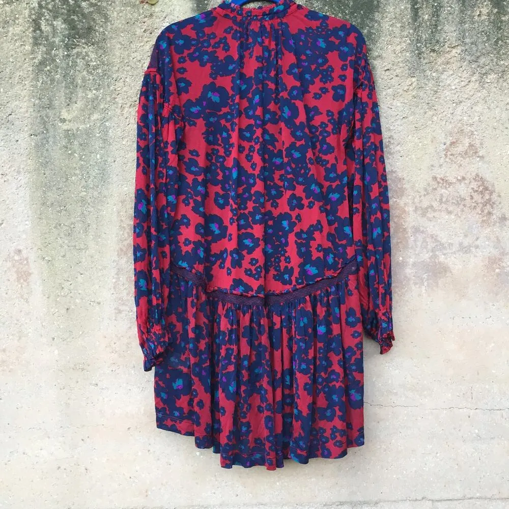 Free People Love Letter Tunic Merlot Combo XS - Image 10