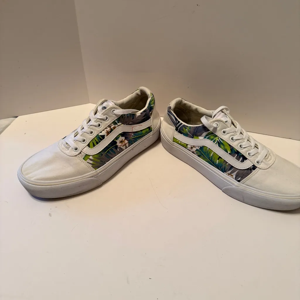Vans Ward Platform Paradise Floral Womens Size 10 White Athletic Shoes Sneakers - Image 4