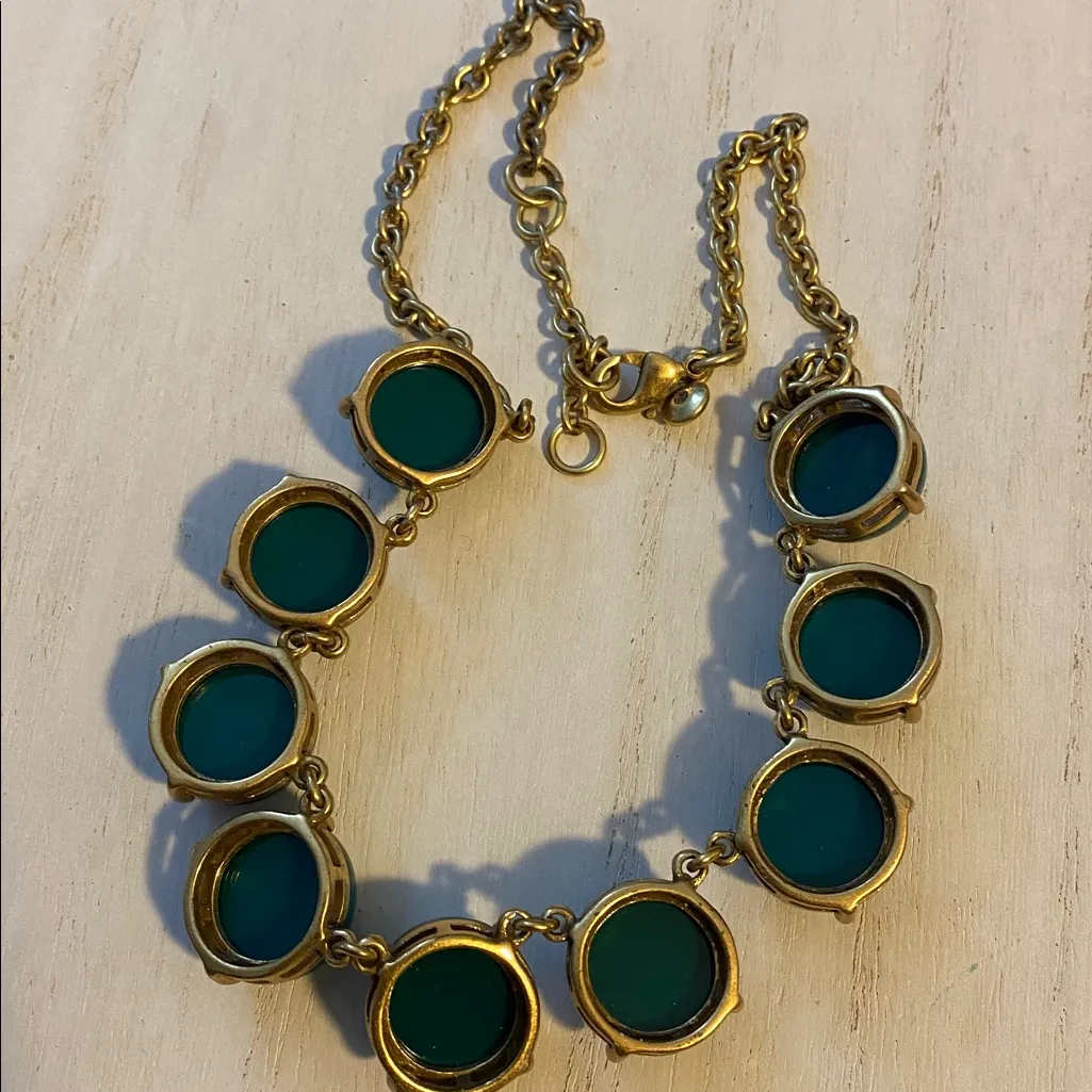 J. Crew Gold and green Necklace - Image 6