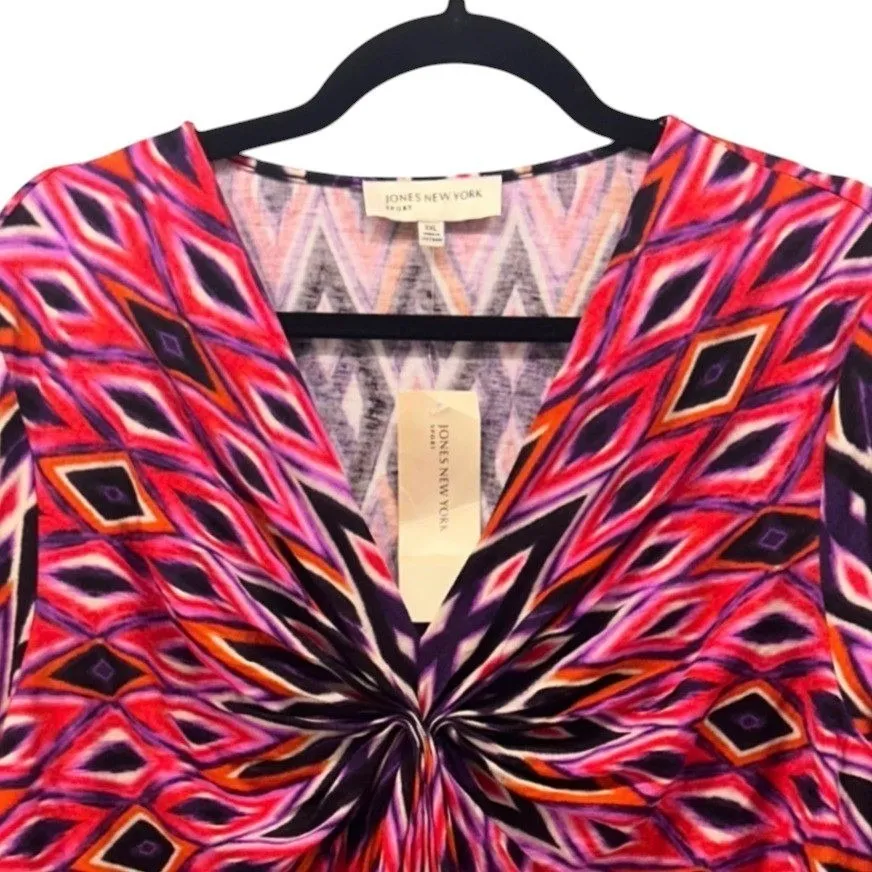 Bohemian Twisted Blouse Red XXL‎ - Image 4