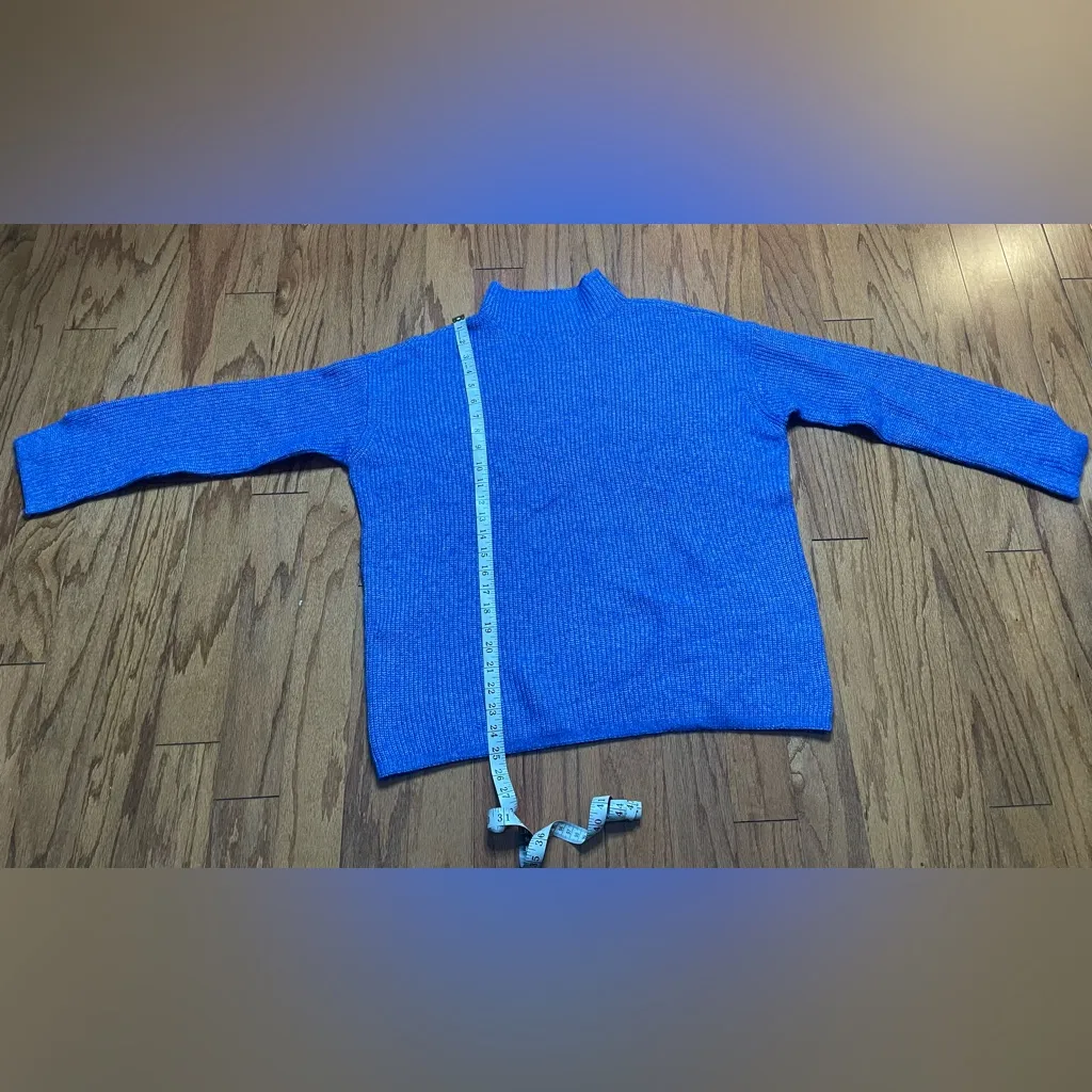 LOFT- Vibrant Blue Turtleneck Sweater Size L - Image 8