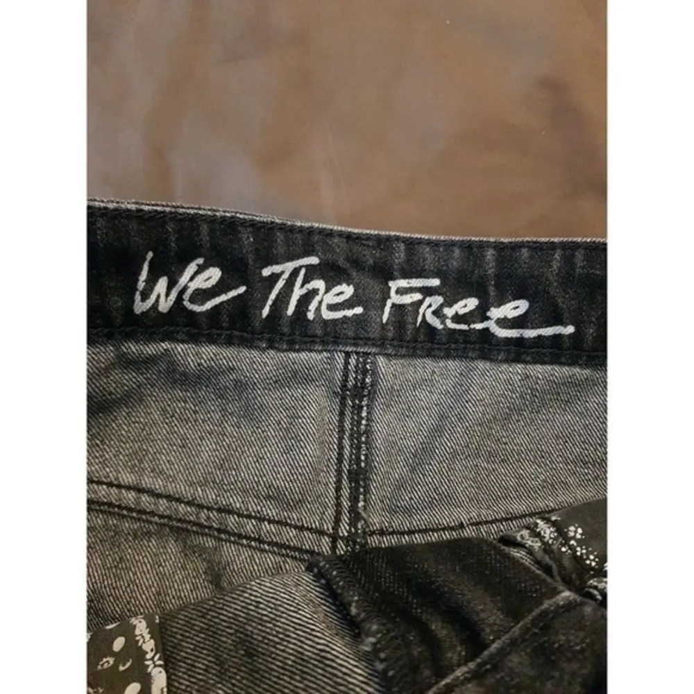 Womens Maverick Frayed Denim Mini Skirt Black Jeans High Rise Sz 25 - Image 9