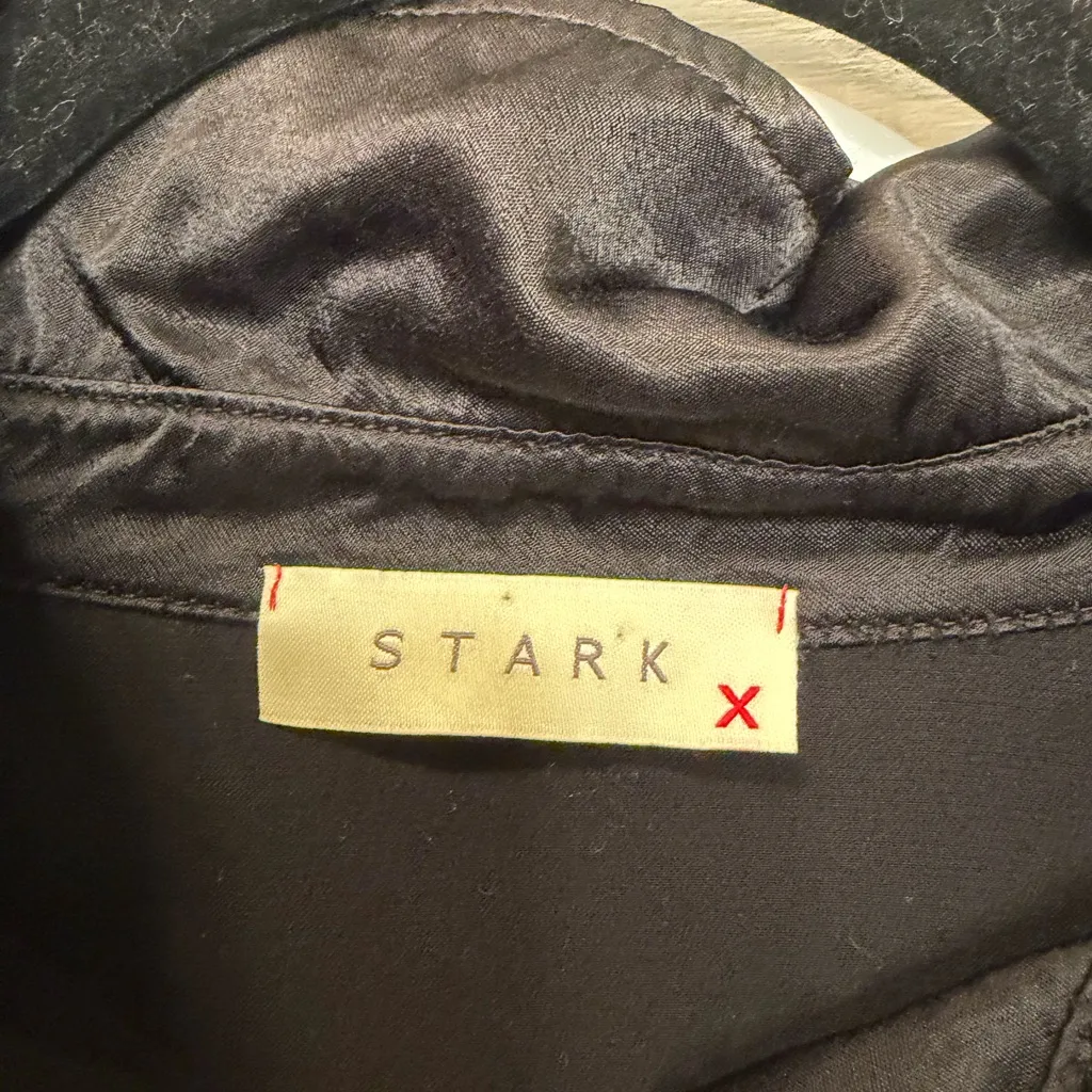 STARKx Black Button Down Long Sleeve Size Large - Image 3