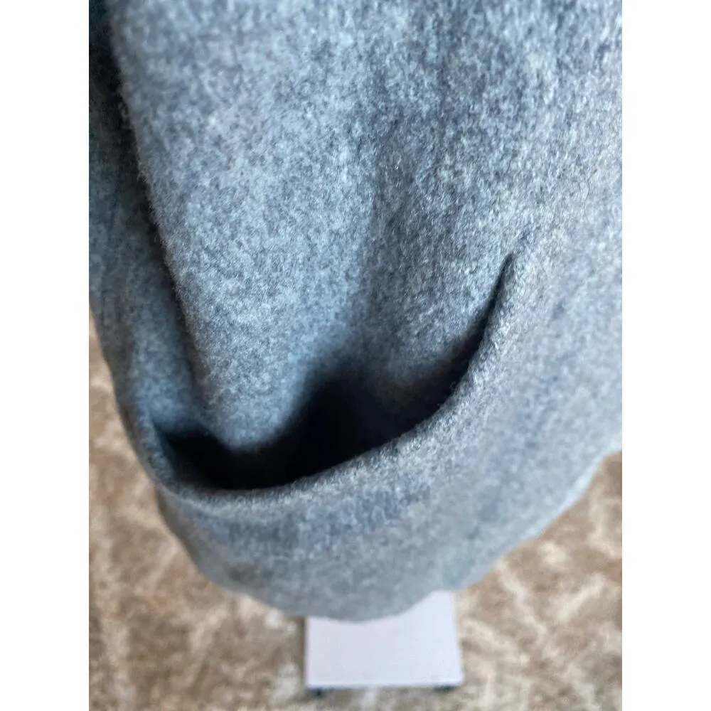 Vintage Herman Kay Wool Petite Peacoat Gray Button Front Warm Winter Swing Coat Size 12 - Image 3