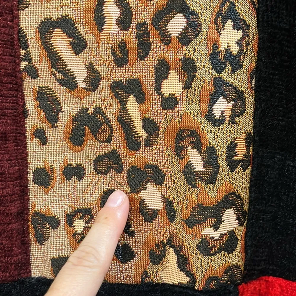 Vtg Allure Boutique Patchwork Painted Design Corduroy Jacket - Image 12