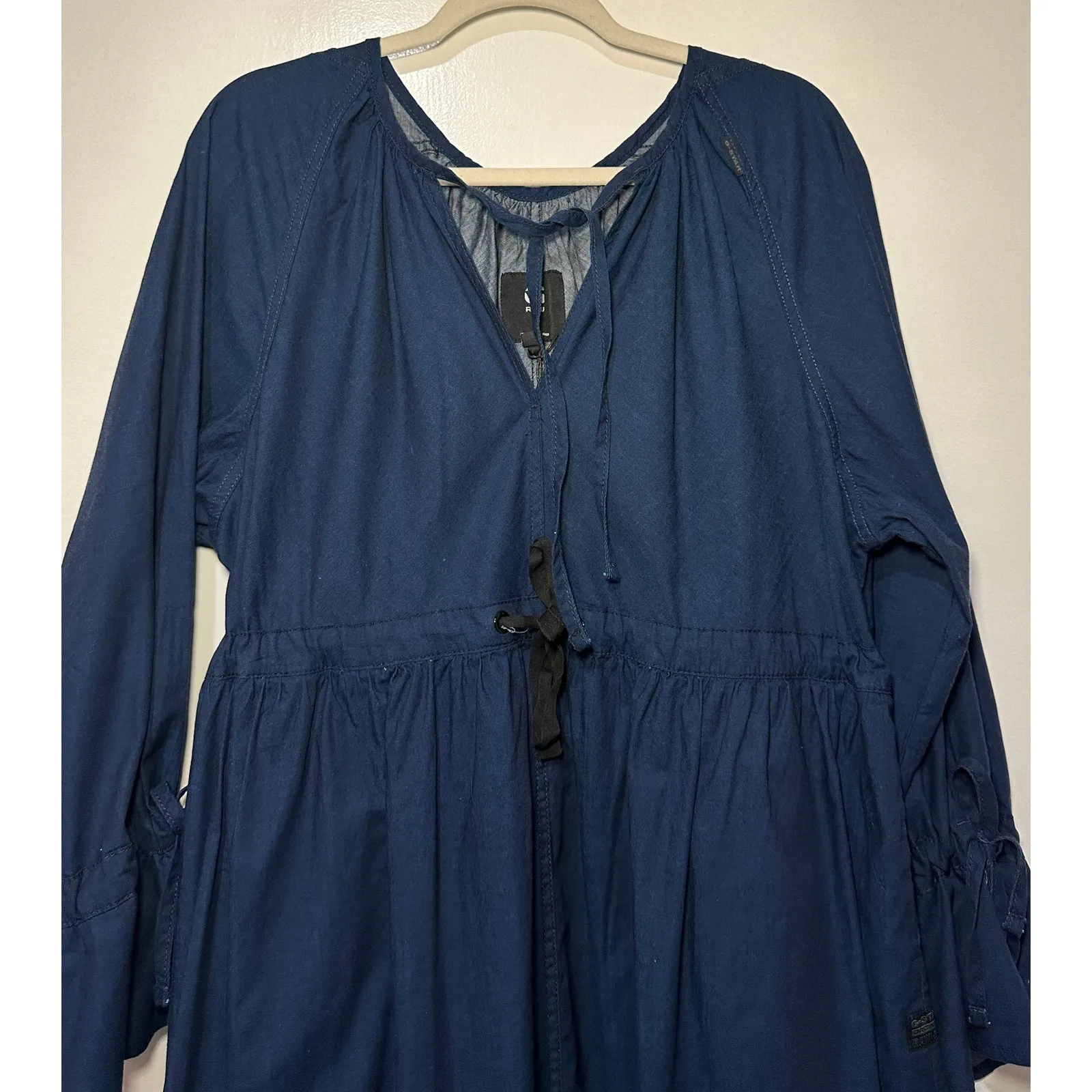 G-Star RAW Sniper Dress Rinsed Denim Blue Sz Small NWT Relaxed Loose Fit Pockets - Image 3