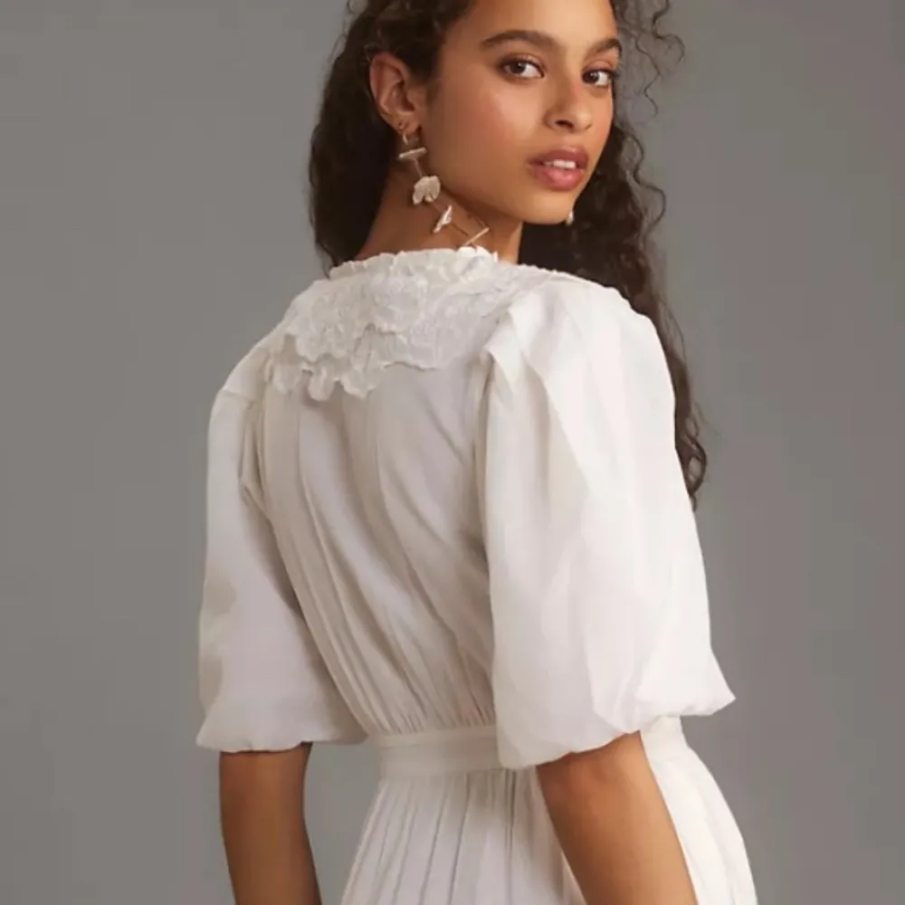 NEW |  Love the Label Short-Sleeve Ruffled Tiered Wrap Maxi Dress - Image 6