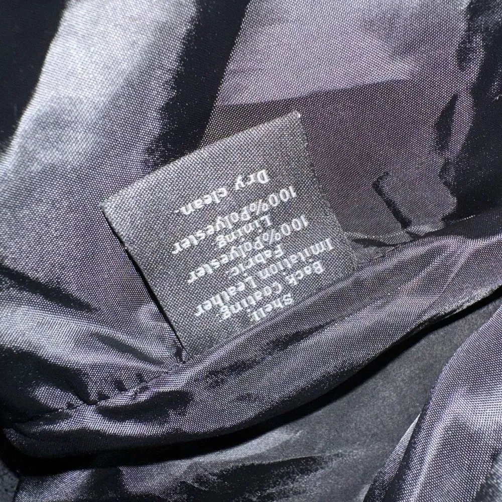 Rock & Republic Snake Prink Faux Leather Metallic Black & Gold Jacket Size Mediu - Image 6