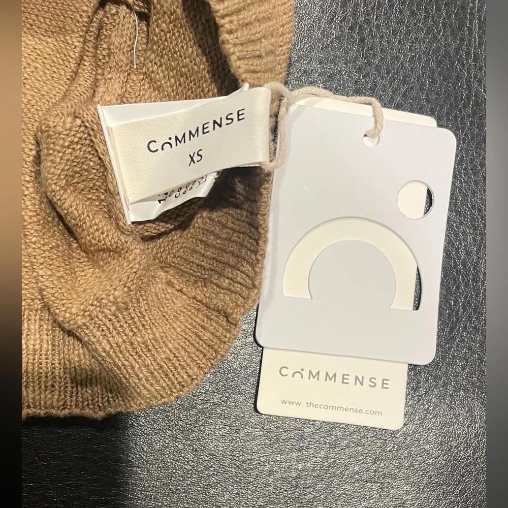 Commense Brown Cotton Blend Crop Top Size XS - Image 5