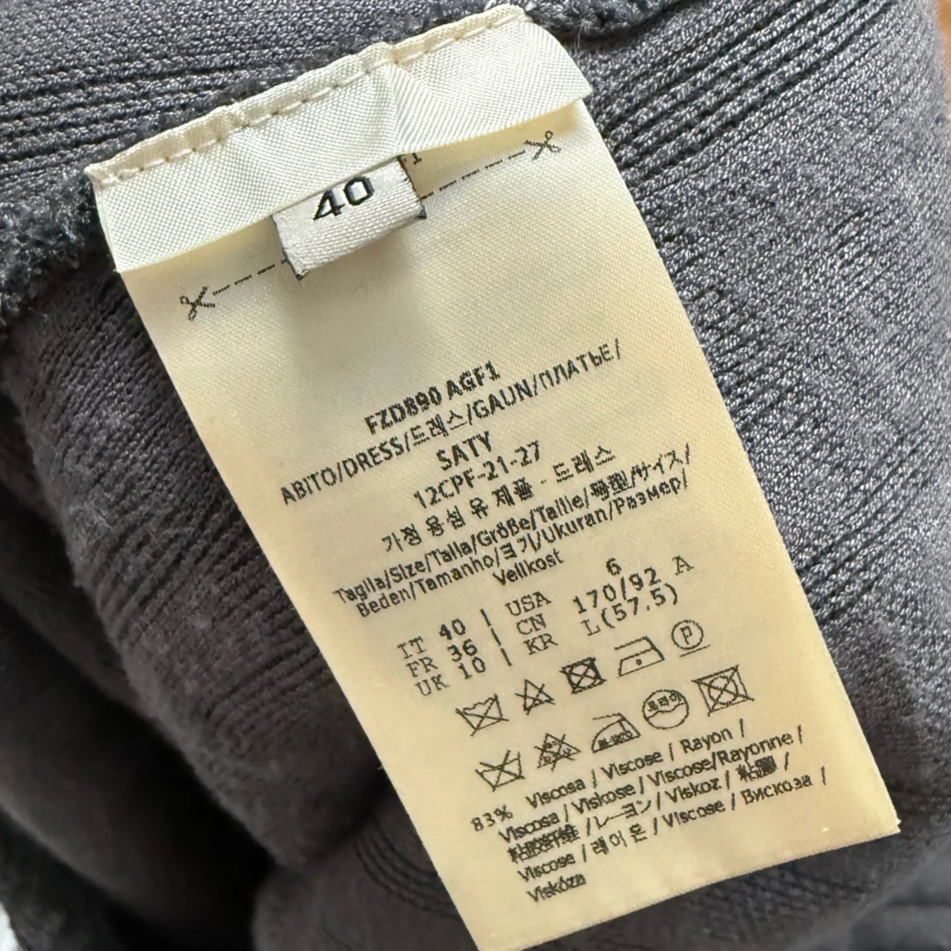 Fendi  Authentic size 6 Grey Crewneck Logo Sweater - Image 5