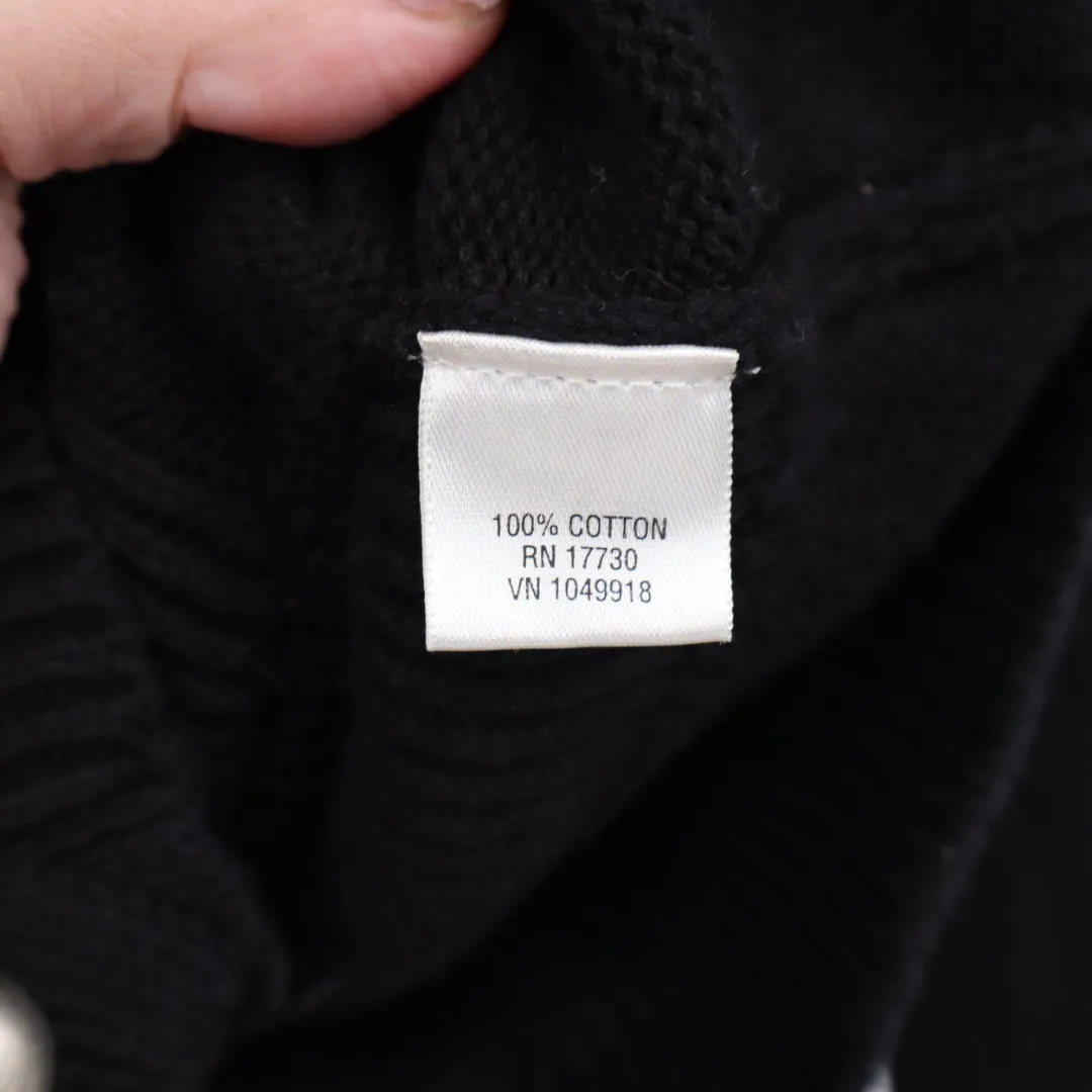 Mossimo Black Knit Button Front Cardigan Jacket Blazer Style Pockets Size M - Image 5