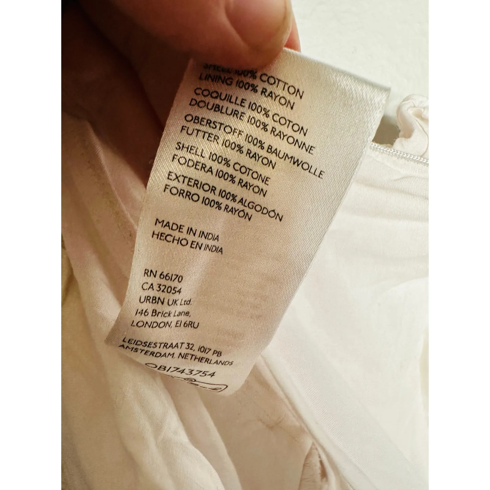 ANTHROPOLOGY Beige White Crop Ruched Zip Up Back Tube Top Size Small - Image 7