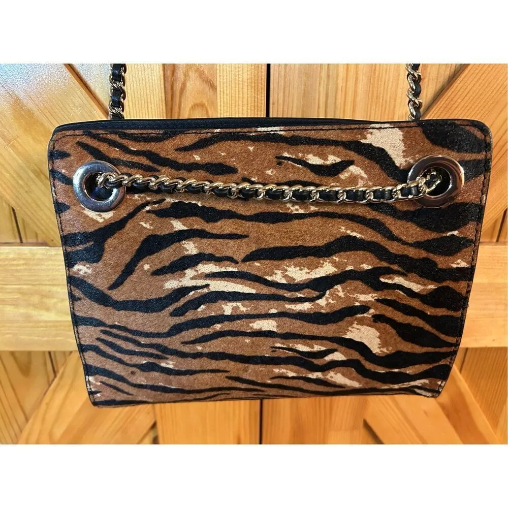 Chico’s Convertible Tiger-Print Haircalf Crossbody Bag - Image 14