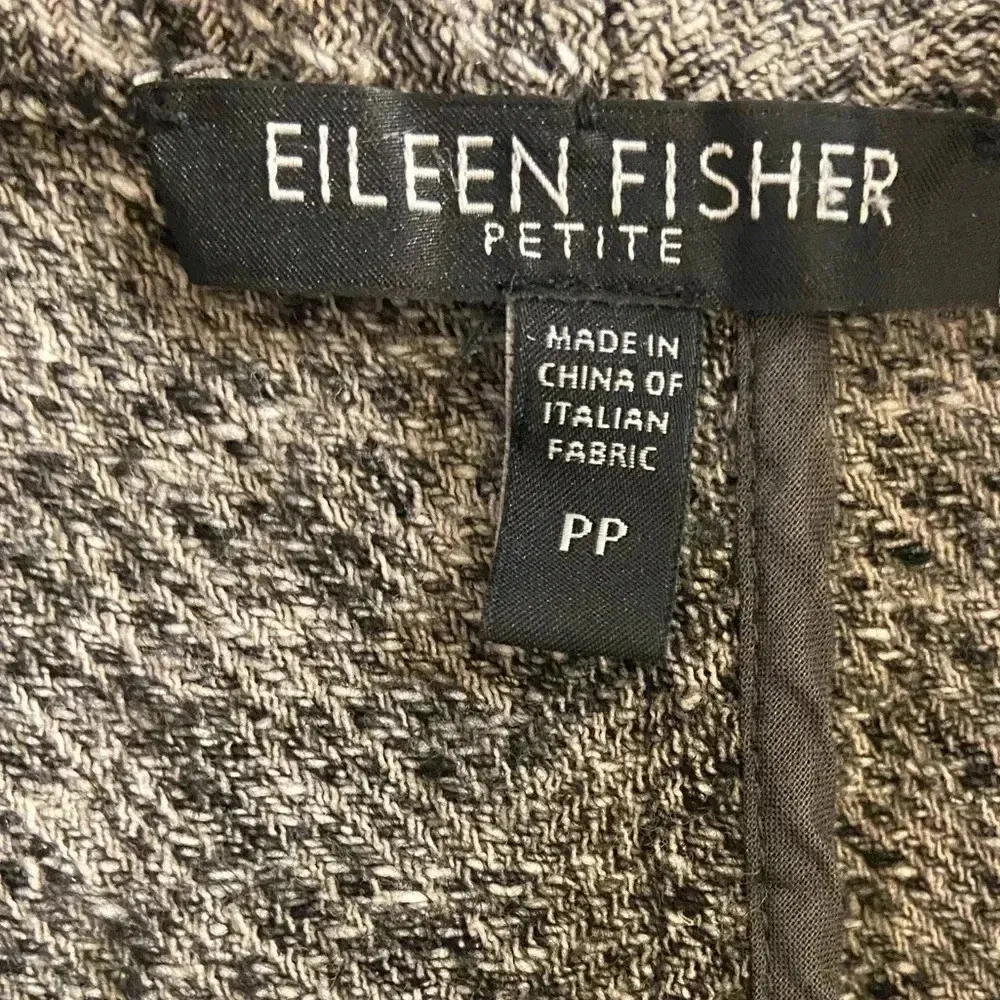 Eileen Fisher jacket heather grey open front drape lightweight Small Petite - Image 6