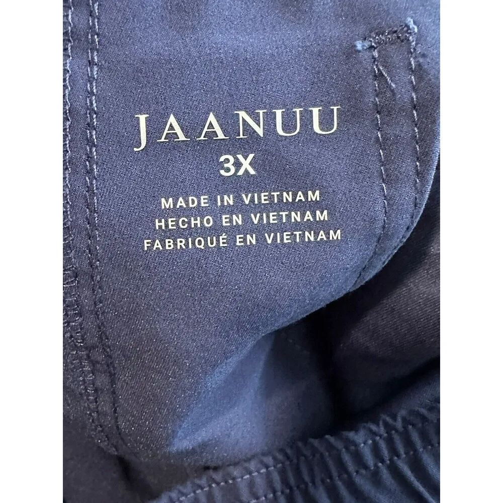 Jaanuu NWT Women's 3X Scrub Uniform Pants In Navy Blue Elastic Waist Joggers H13 - Image 6