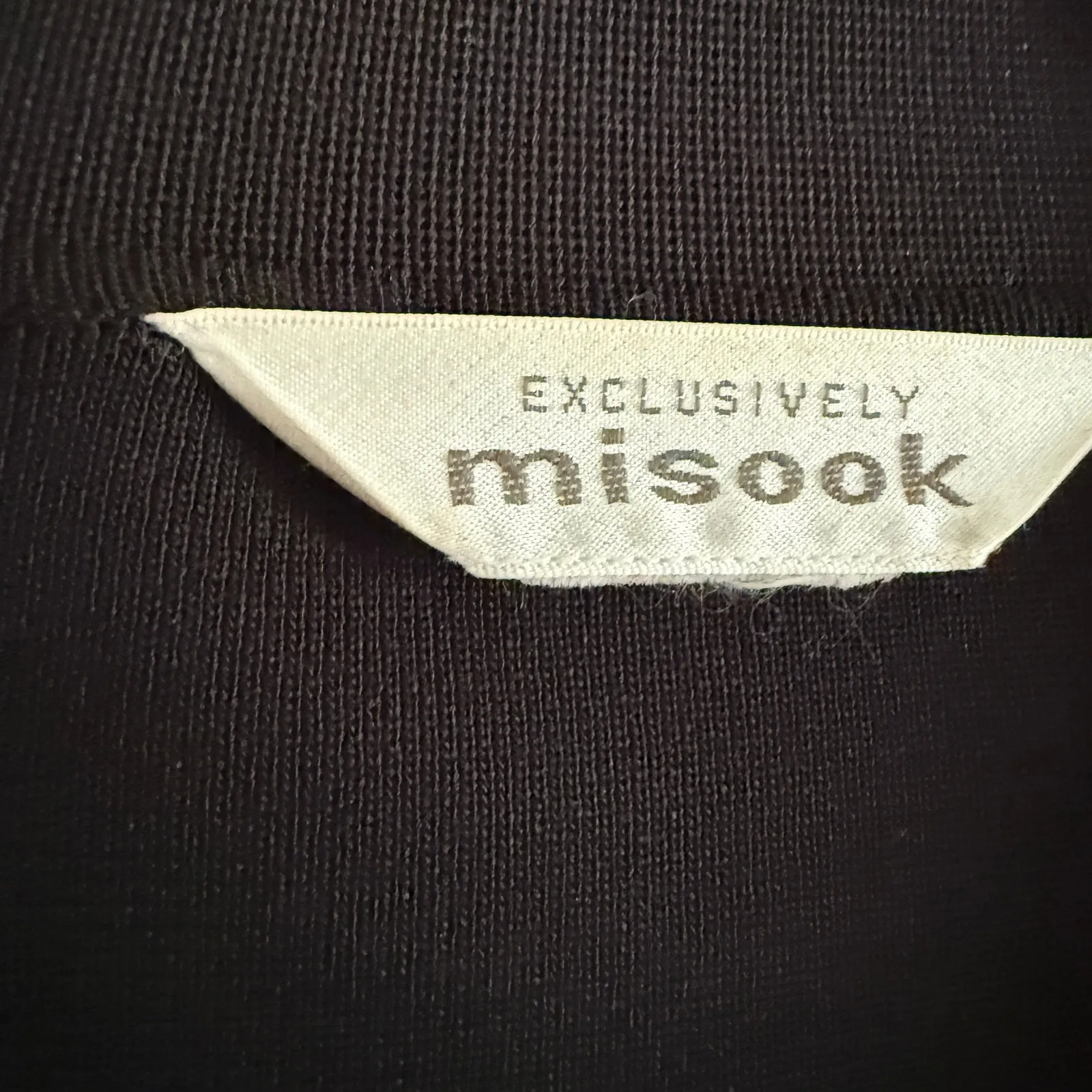 MISOOK | Black Knit Collared Open Front Sweater with Patch Pockets | Extra Large - Image 3