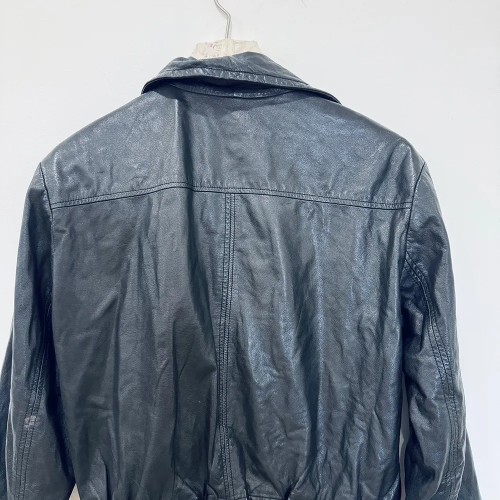 Alice & Olivia Black genuine Leather Jacket - Image 5