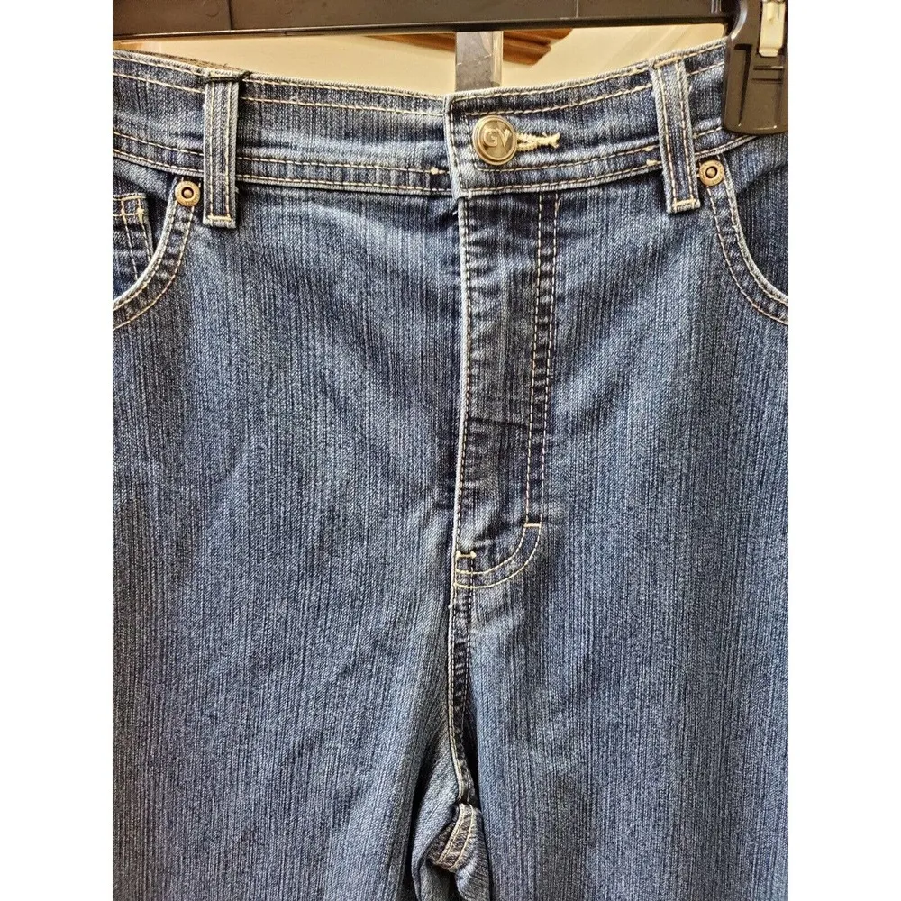 Gloria Vanderbilt Women Blue Denim Cotton Mid Rise Skinny Legs Jeans Pant 8 Long - Image 2