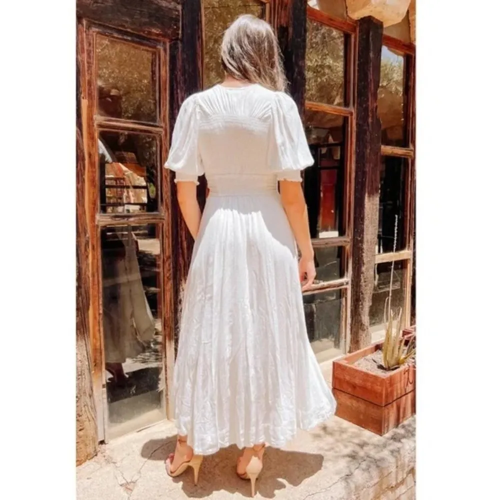 FREE PEOPLE String of Hearts Cutout Maxi Dress in White Size X-Small - Image 16