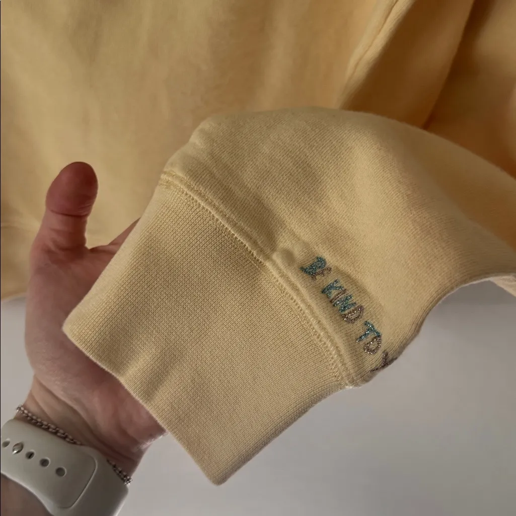 NWT Zadig & Voltaire M Upper Insignia Light Yellow Embroidered Sweatshirt - Image 8