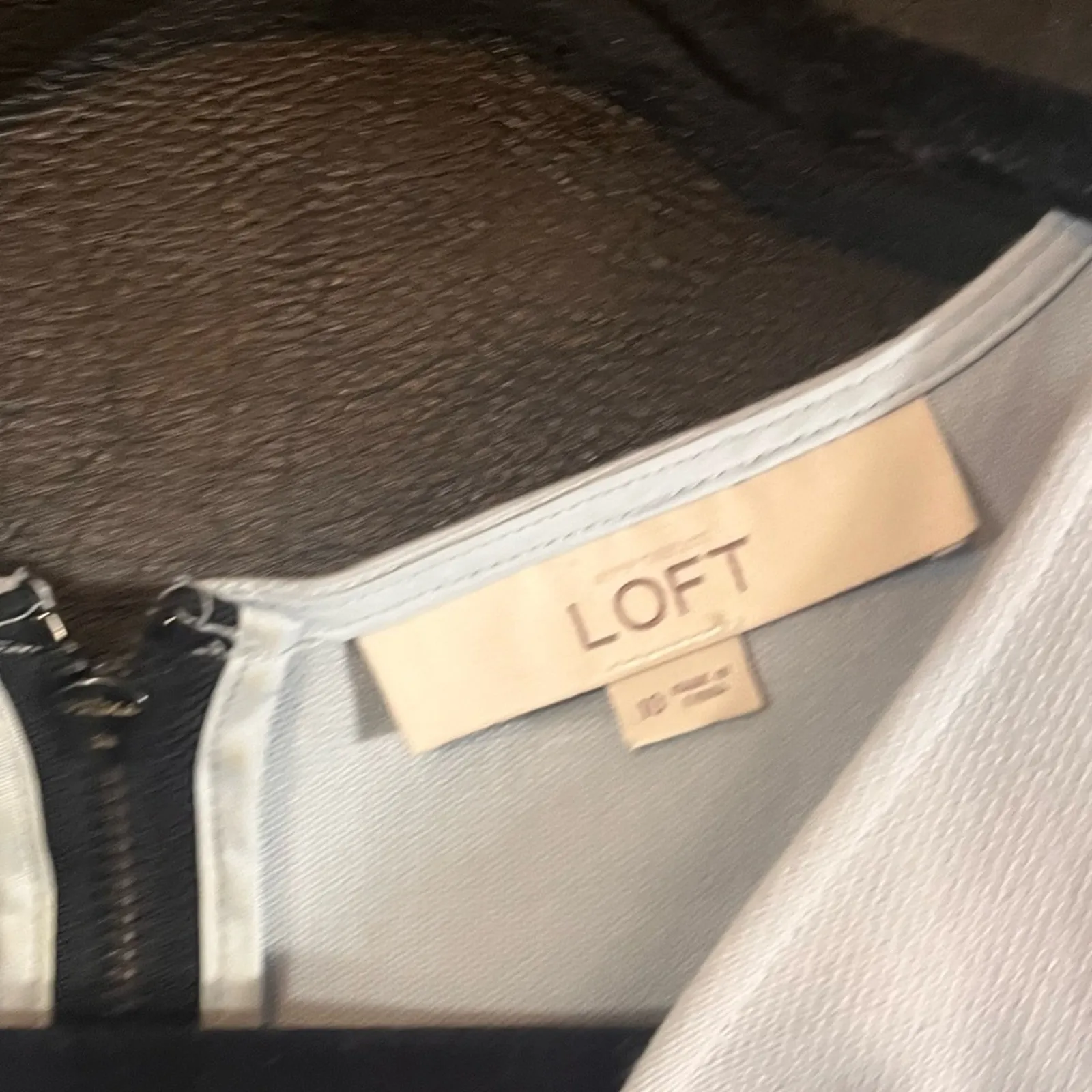 Loft Pale‎ Blue And Black Stripe Dress Size 10 - Image 7