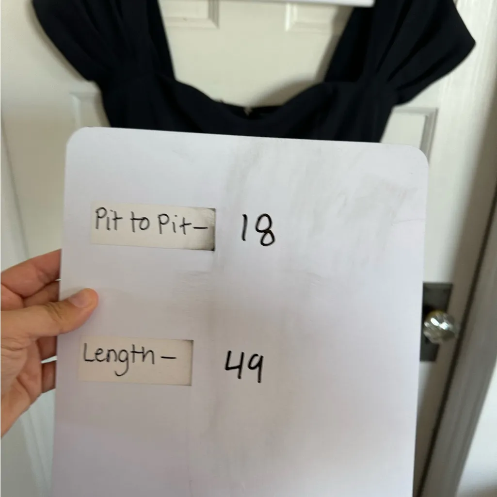 NWT Abercrombie & Fitch black short sleeve midi dress size large petite - Image 9