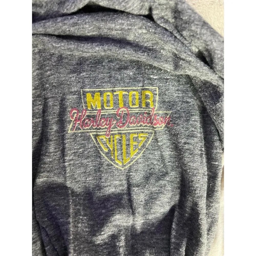 Harley-Davidson Women's XL Multicolor Long Sleeve V-Neck T-Shirt - Image 4