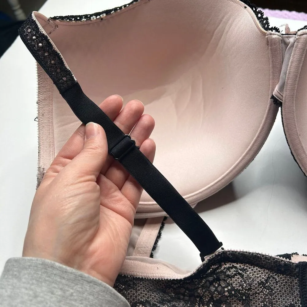Torrid pink black lave lined bra 46DDD 46F - Image 6