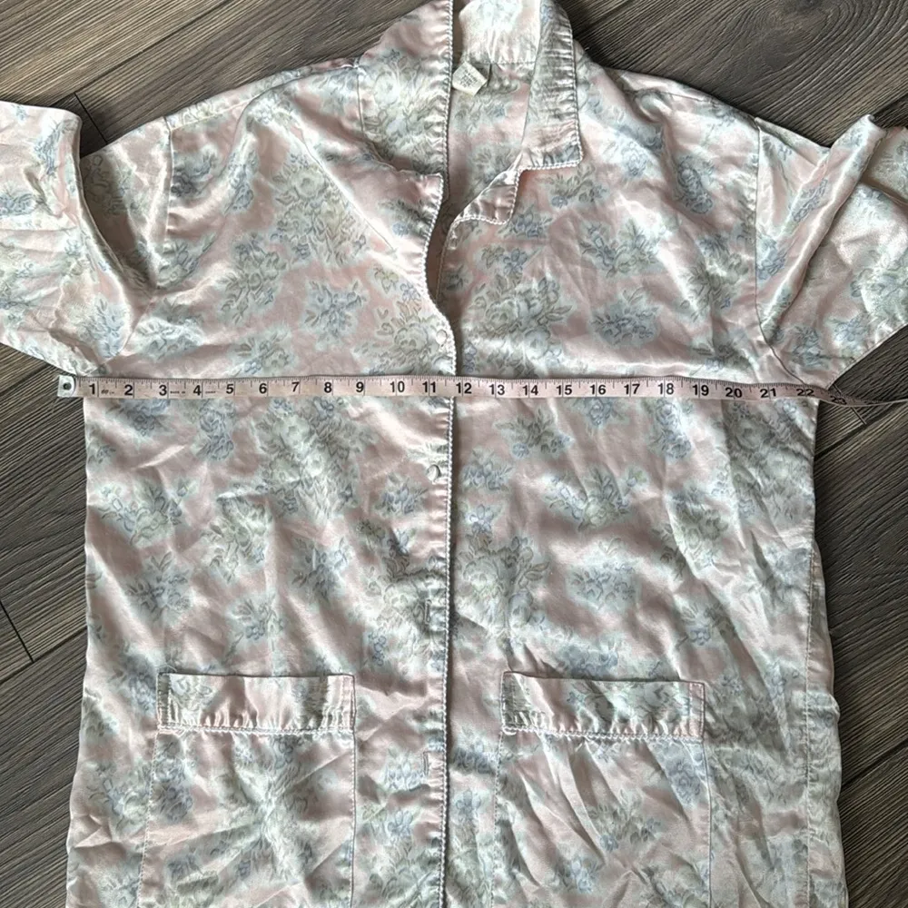 Vintage Amanda Stewart romantic floral pajama set size large baby pink - Image 12