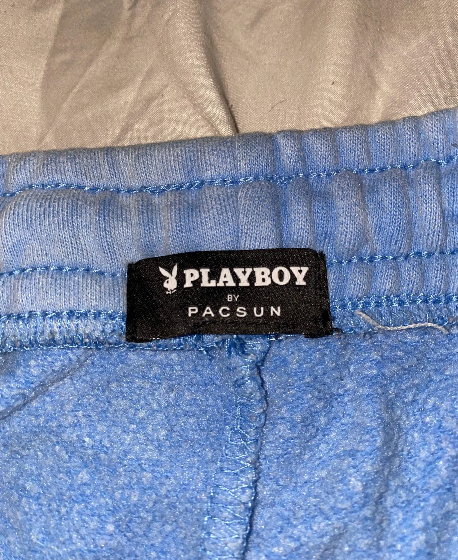 PacSun Playboy Sweat Pants Blue Size L - Image 4