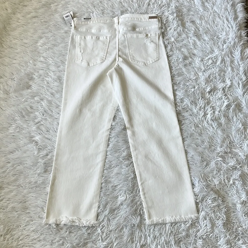 Liverpool Women's Kennedy Crop Straight Jeans in bone white bite size 10/30 - Image 13